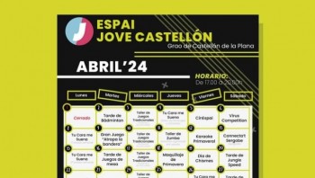 Programa Abril casal jove grao de Castellón 